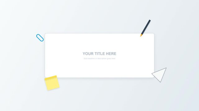 Minimalist Animated Title Slide Template for Business Presentation