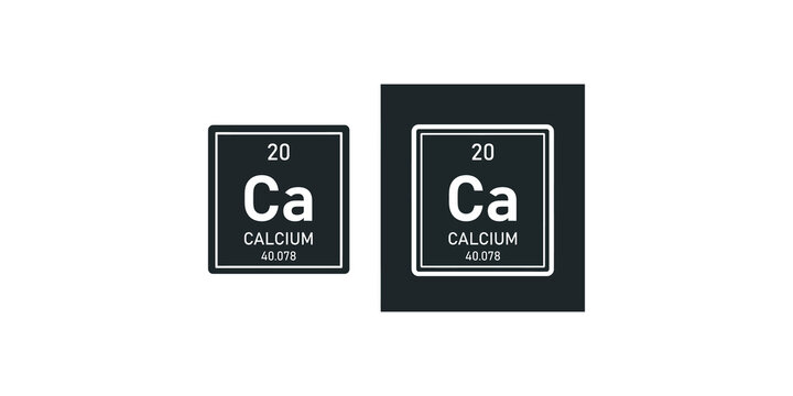 Calcium chemical element periodic table square for scientific research and educational resources.