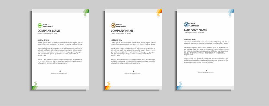 modern corporate letterhead template design