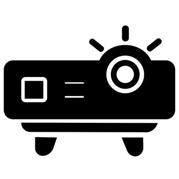 vector illustration of a video projector