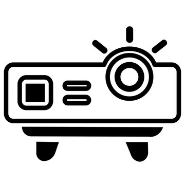 vector illustration of a multimedia projector