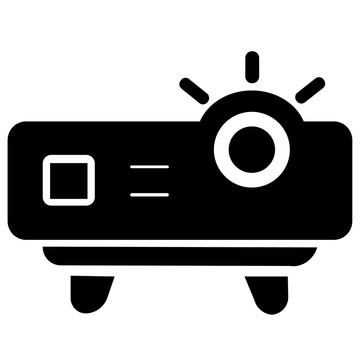 vector illustration of a presentation projector