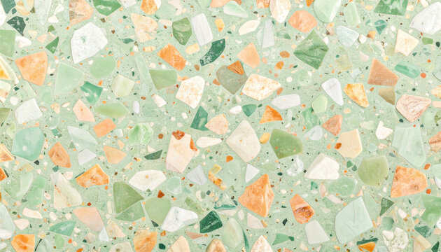 Terrazzo pattern with colorful stone chips creating texture