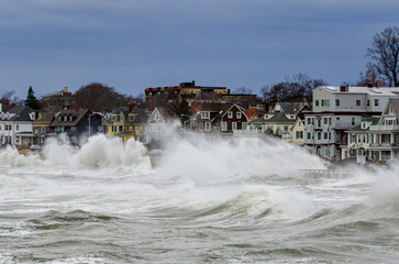 Coastal storm - Nor'easter hitting the north shore of Boston © Harald