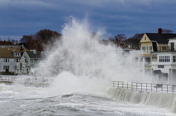 Coastal storm - Nor'easter hitting the north shore of Boston © Harald