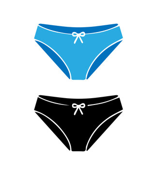Women's Briefs in Blue and Black