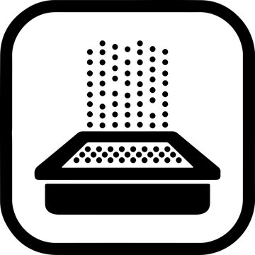 Modern inkjet printer icon with dots illustrating printing process