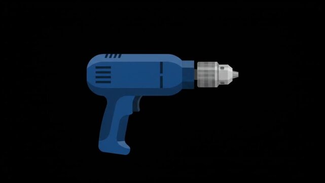 Blue cordless drill operating smoothly for home construction and