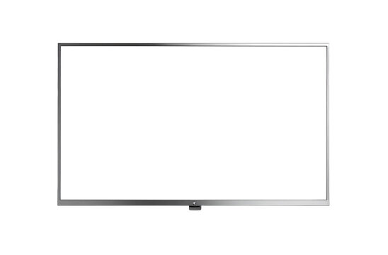 Modern television screen displaying transparent empty interface