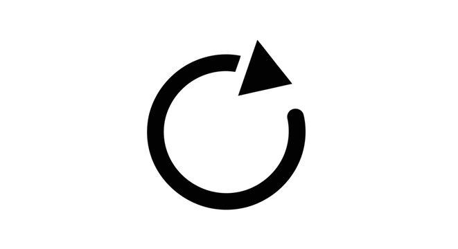 Circular Arrow Icon, Refresh Symbol, Reload Button, Loop Sign, Recycle Symbol