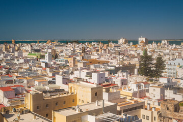 Aerial view of Cadiz from cathedral tower © rastkobelic