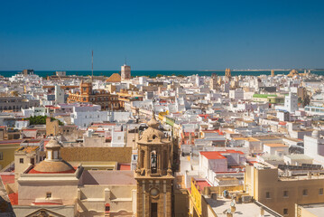 Aerial view of Cadiz from cathedral tower © rastkobelic