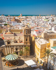 Aerial view of Cadiz from cathedral tower © rastkobelic