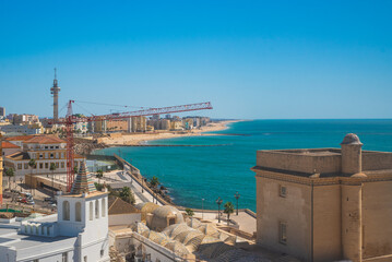 Aerial view of Cadiz from cathedral tower © rastkobelic