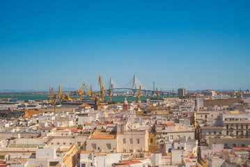 Aerial view of Cadiz from cathedral tower © rastkobelic