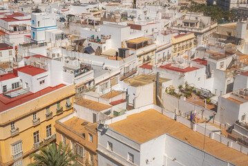 Aerial view of Cadiz from cathedral tower © rastkobelic
