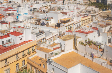 Aerial view of Cadiz from cathedral tower © rastkobelic