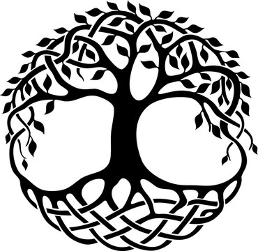 Celtic tree, Celtic tree of life, Celtic symbols, vector Celtic logo, Celtic knot