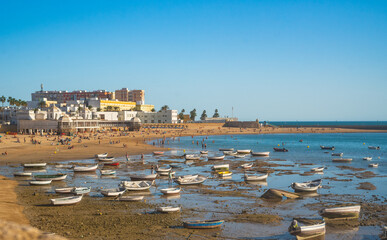 Beautiful Summer day in beach of Cadiz, Andalusia, Spain © rastkobelic