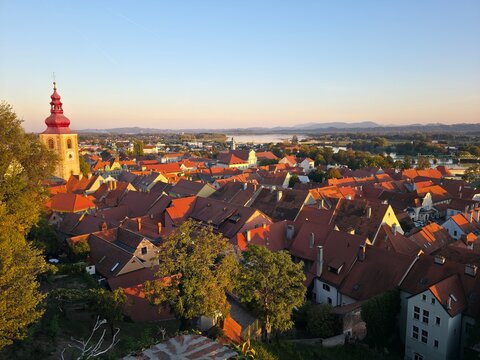 Ptuj Slowenien Altstadt Panorama