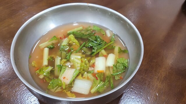 South Korean Food Banchan Mul Kimchi