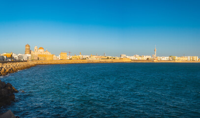 Beautiful view of new part of the city of Cadiz, one of the oldest cities in Europe © rastkobelic