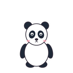 Cute panda bear sitting, cartoon vector illustration © Nova Pixel Studio