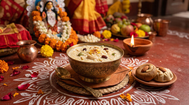 Authentic Payesh Offering with Sandesh