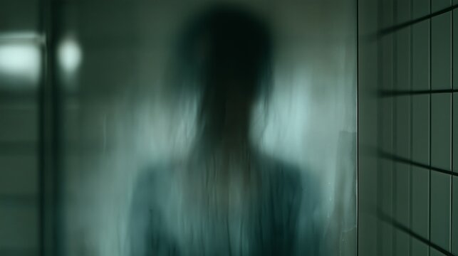 Ghostly reflection shows a soul trapped in shadows of past trauma and deep emotional struggles