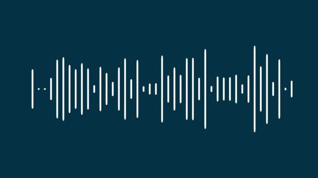 Dynamic sound waveform animation, digital audio frequency visualization for music and podcast production