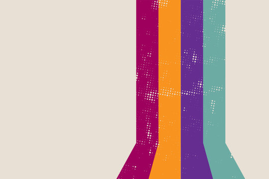 Distressed Retro Vertical Stripes on a Textured Beige Background Design
