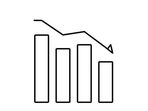 business graph with arrow