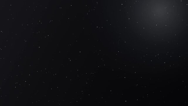 An abstract motion graphics background featuring floating white ambient dust particles and a subtle top-right light ray beam over a dark textured surface, created with HTML5 canvas and JavaScript.