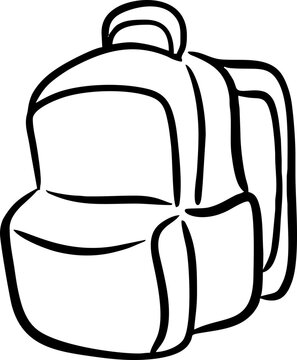 Minimalist Backpack Line Art