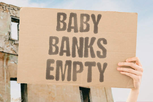 "Baby banks empty" Charities that supply infant essentials run short of nappies and clothes. BABY. BANKS. EMPTY. CHARITIES. ESSENTIALS.
