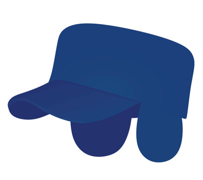 Blue winter cap. vector illustration