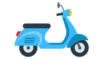 Blue scooter icon isolated on transparent background for urban transport and travel design projects © MD