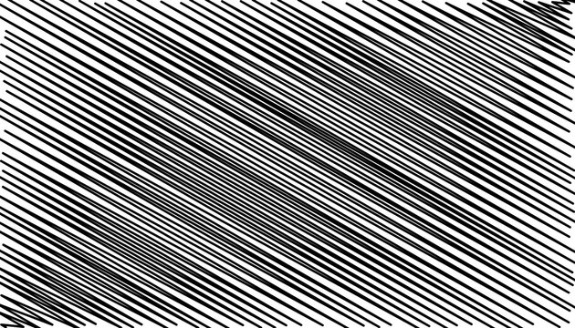 Diagonal hatching lines pattern isolated on transparent background for graphic design and texture overlays