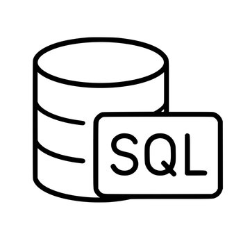 SQL Database Cylinder Icon Illustration. generative AI.