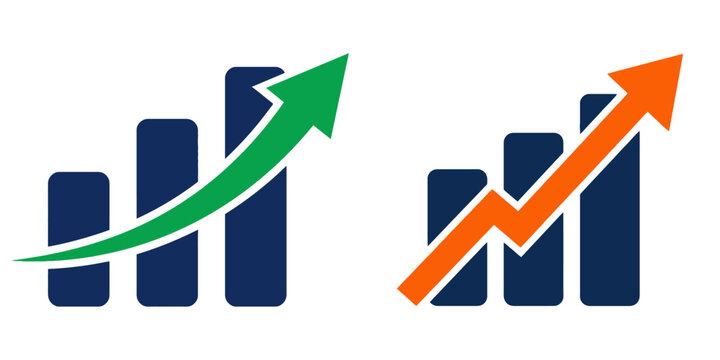 Uptrend Candel Bars Illustration, Financial Growth Concept. Stock Market Analysis, Investment Strategy Design.