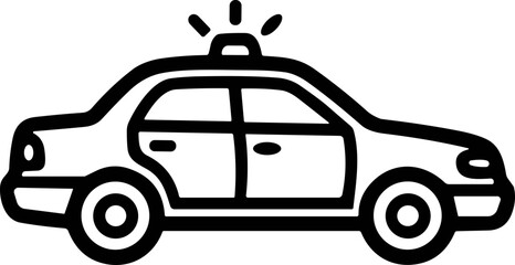 Police Car Icon Vector Illustration © Dwi
