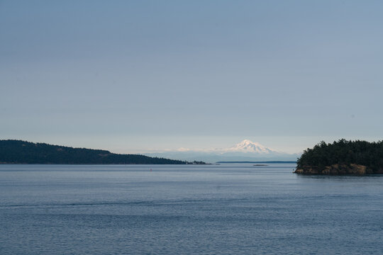 View of Mount Baker from water