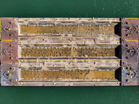 Aerial View of  Floating Barge