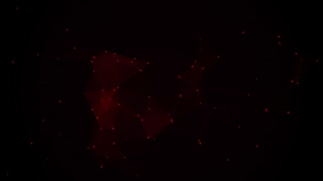 Abstract purple wave pattern made of glowing dots on a dark background