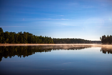Fototapeta premium Wisconsin River on a calm morning in northern Wisconsin