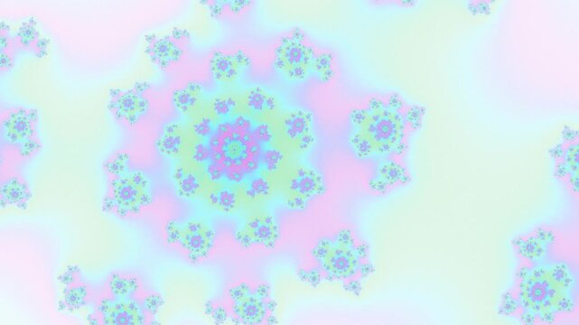 Bucle sin costuras: fondo abstracto de arte fractal hologr&aacute;fico pastel