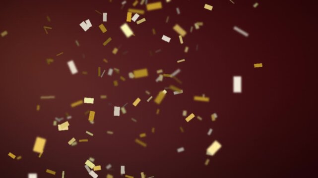Animaci&oacute;n en bucle de confeti dorado cayendo navide&ntilde;o