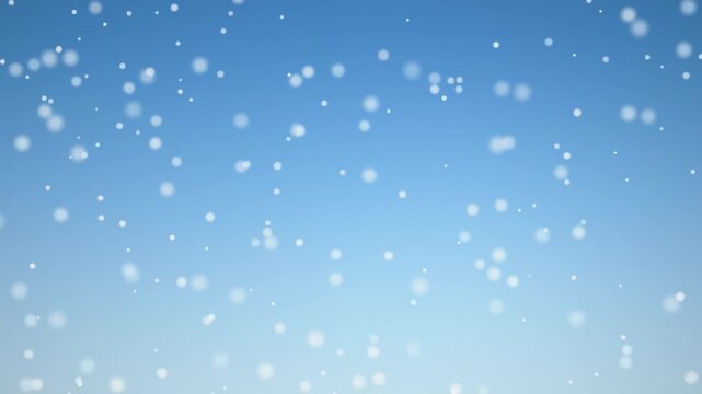 Fondo animado en bucle de suaves part&iacute;culas de nieve cayendo invernal