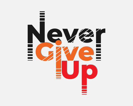 Motivational typography with vertical lines on a white background