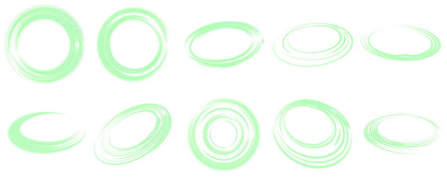Bundle of vibrant circular frame, for logo accents.